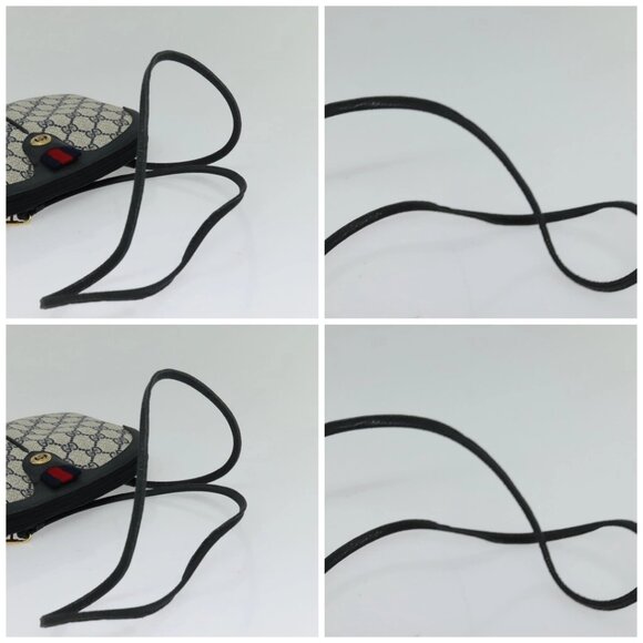 GUCCI GG Supreme Sherry Line Shoulder Bag PVC Navy Gold 904 02 047 Auth SW846 - Picture 16 of 16